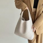 woven leather handbag