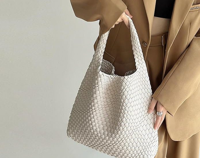 woven leather handbag