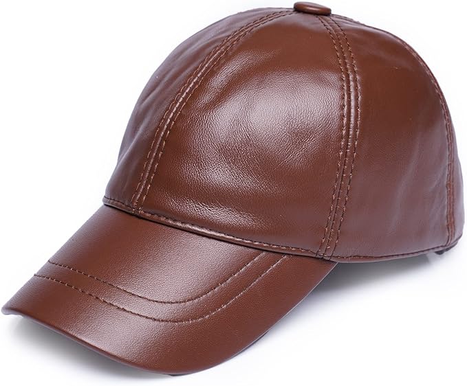 shop brown leather hat