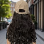 long hair baseball cap